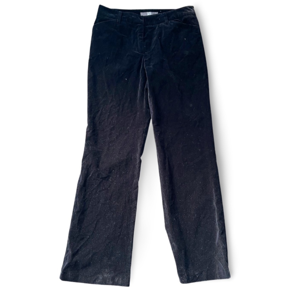Tristan Black Velvet Straight-Leg Pants Dark Academia Soft Goth
